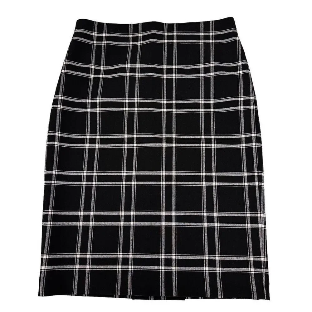 Loft Plaid Pencil Skirt size 8T NEW